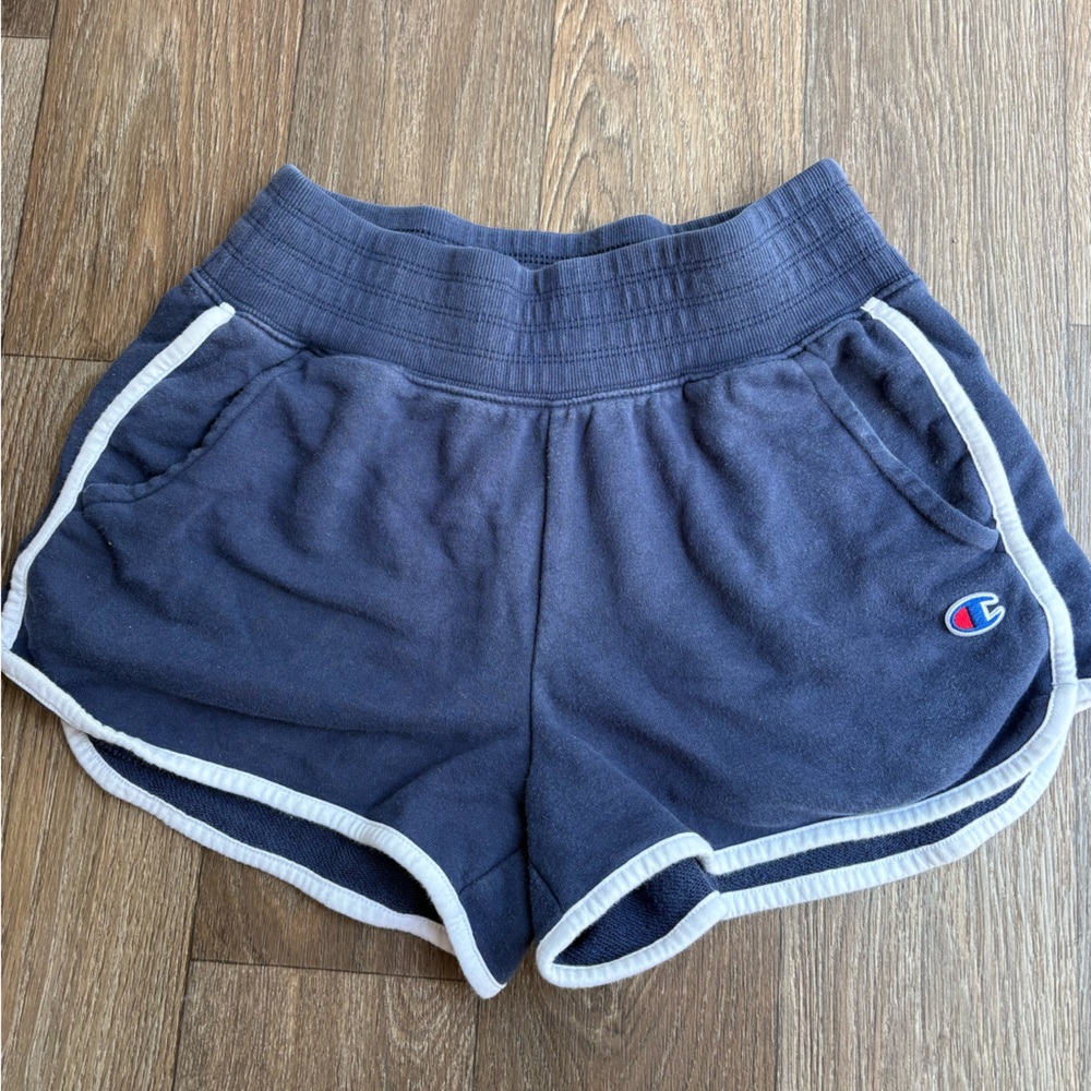 Champion Women’s Dark Blue Shorts with White Trim